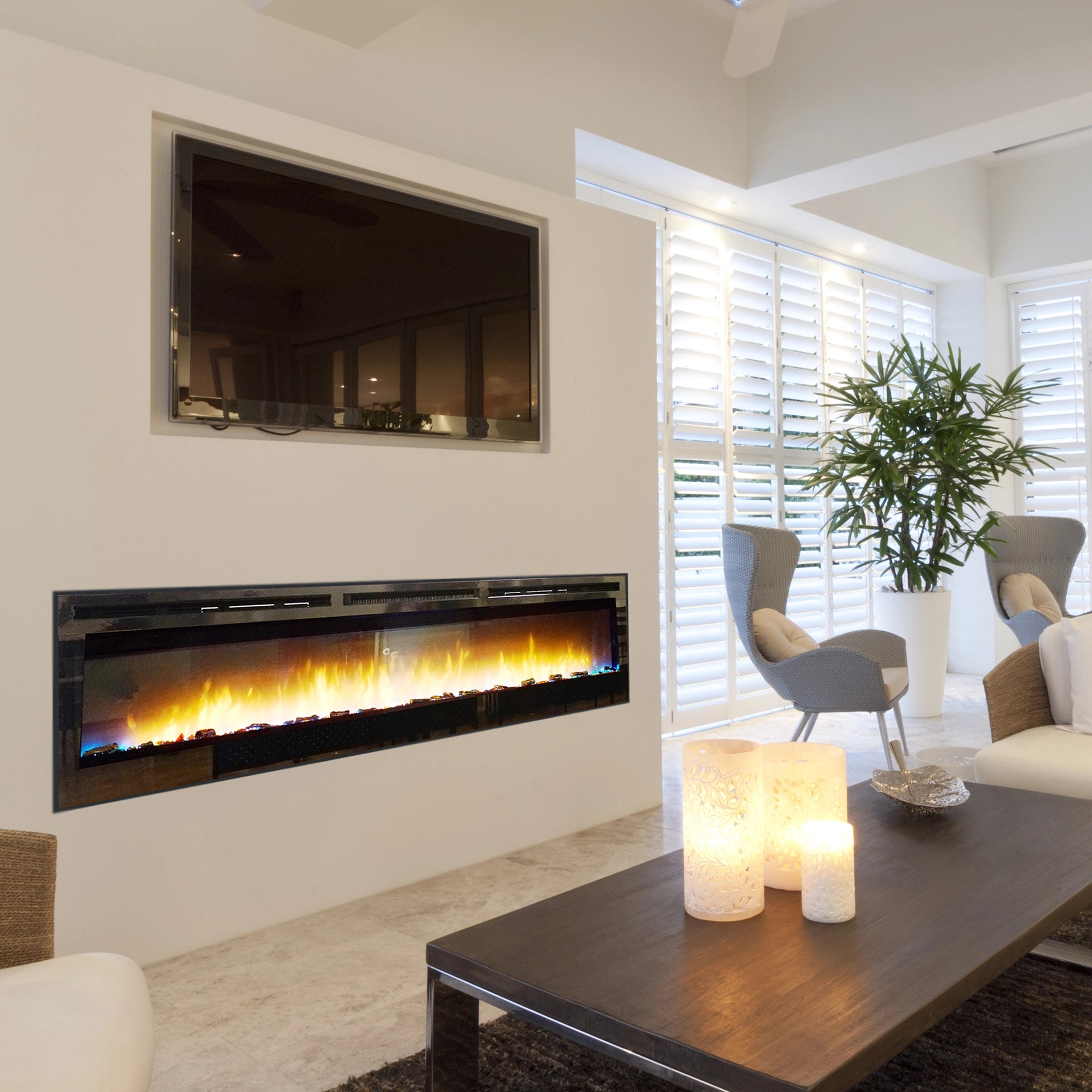 Empire Nexfire Linear 74-inch Electric Fireplace