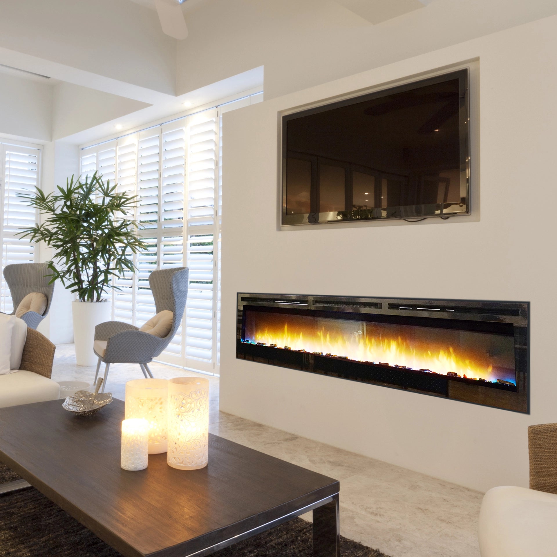 Empire Nexfire Linear 74-inch Electric Fireplace