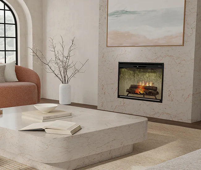 Dimplex Revillusion 36-inch Weathered Concrete Built-In Firebox, Portrait